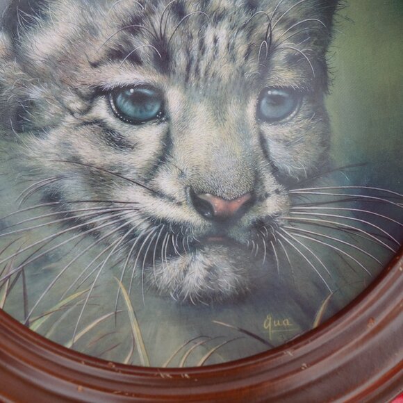Princeton Gallery Cubs of the Big Cats Plate Collection Snow Leopard Cub by Qua - Picture 10 of 11